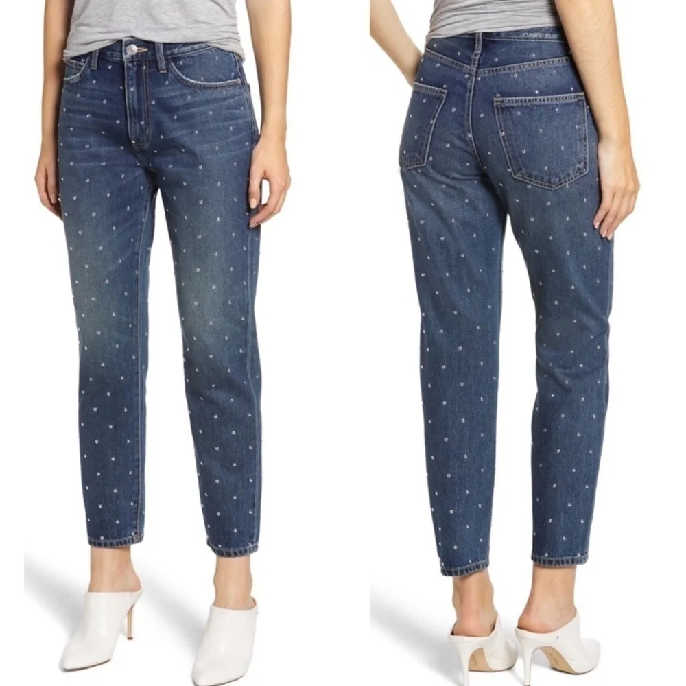 NWT Current / Elliott Vintage Crop Slim Studded Jean | 24